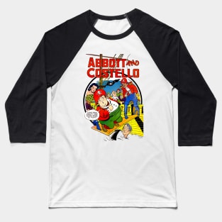 Abbott and Costello Vintage Comic Pirate Style Comedy Tee Baseball T-Shirt